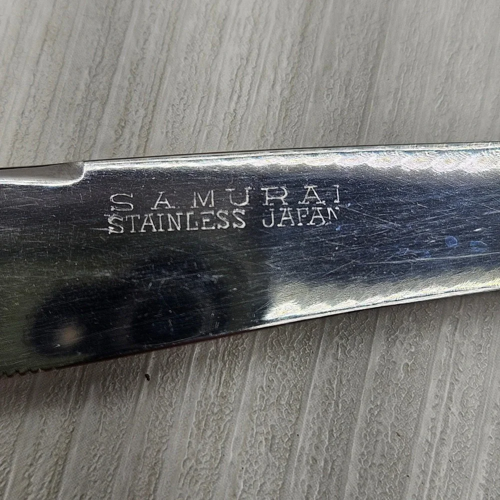 Vintage Samurai Cutlery 8 Piece Steak Knife Set Pioneer Products Japan with Case